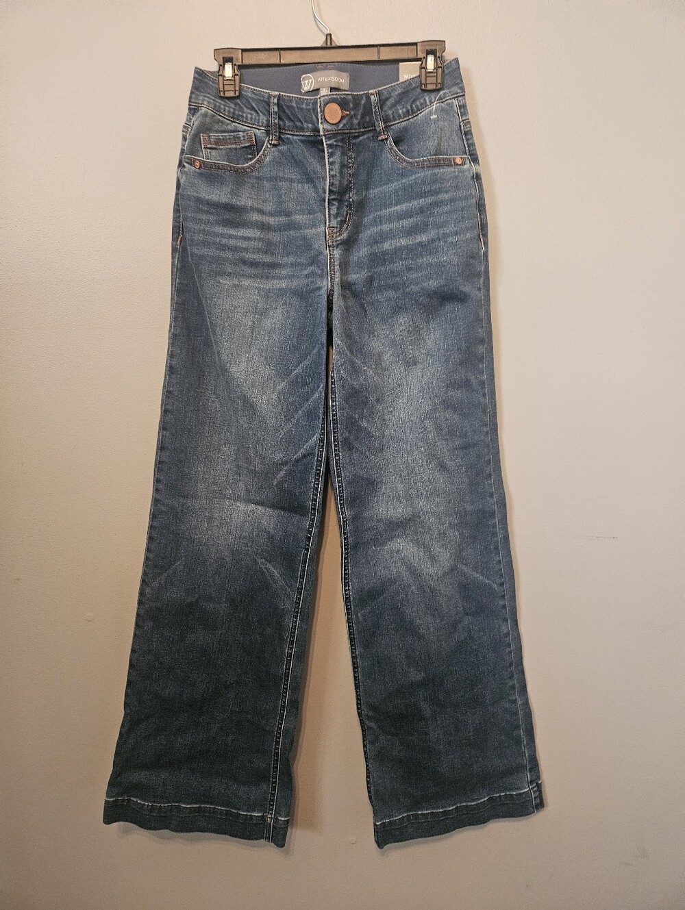 Wit & Wisdom Dark Blue Wide Leg Jeans